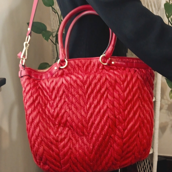 Like New Coach Madison Quilted Chevron 70th Annivsry Ltd. Edition 2 LG Hand Tags - Picture 4 of 9